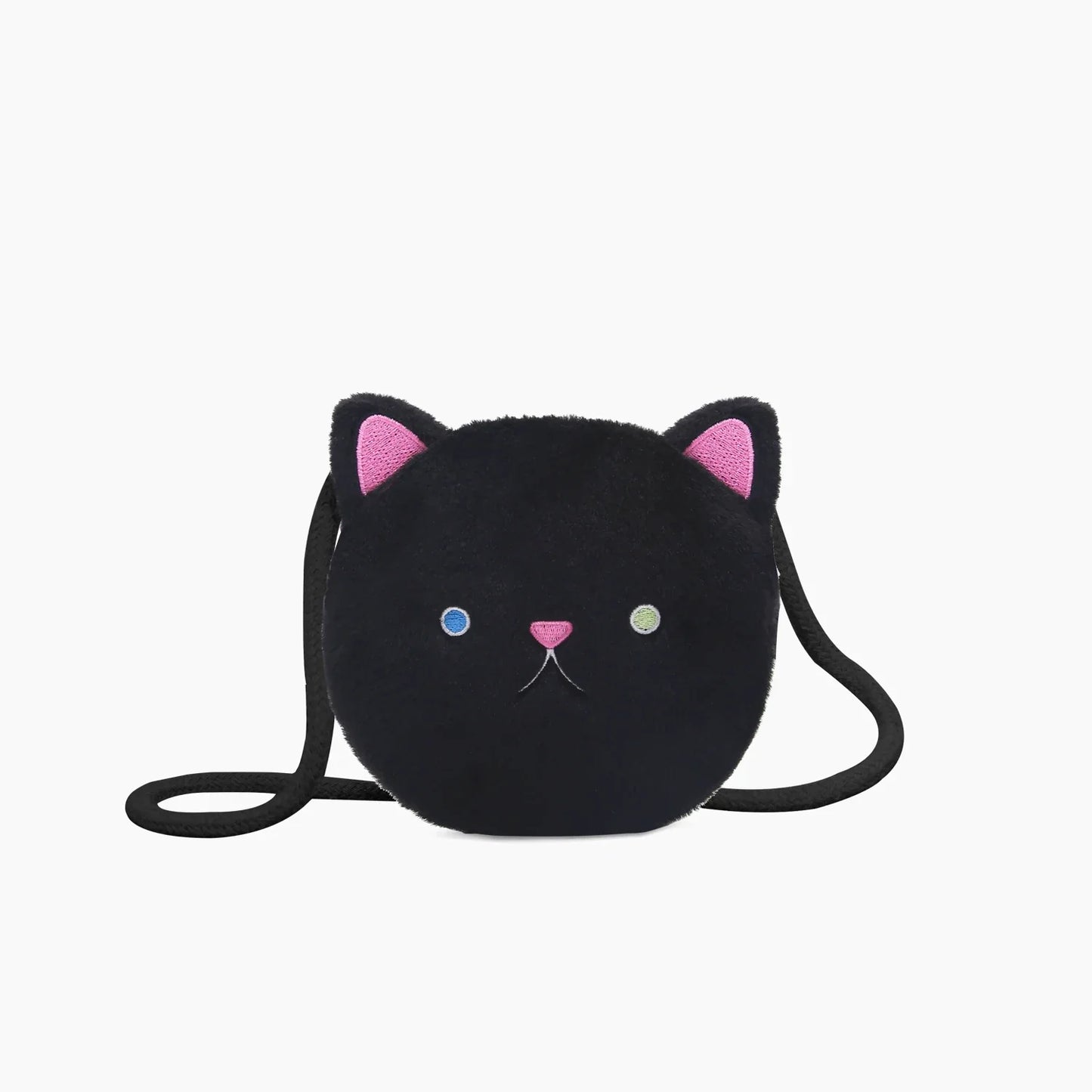 Cartoon Cute Cat Crossbody Bag Coin Wallet Boys and Girls Plush Material Mini Shoulder Bag